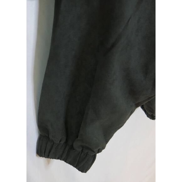 VINTAGE *NWT* KENPO Suede Jacket Size M Men Lined Zipper Hunter Green 90s Y2K - Picture 4 of 16